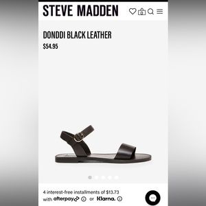 Steve Madden all black Donddi Sandal. Wore 2x. Size 7.5.